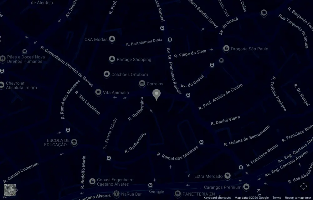 Mapa até a Barbearia do Gago